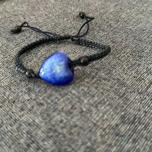 Lapis Lazuli Heart shaped Pendant bracelet